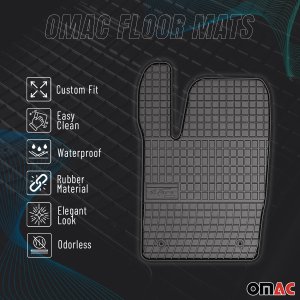 Mazda CX-7 Floor Mats - Omac - El Toro Rubber 4 Pcs - Black - '06-'09